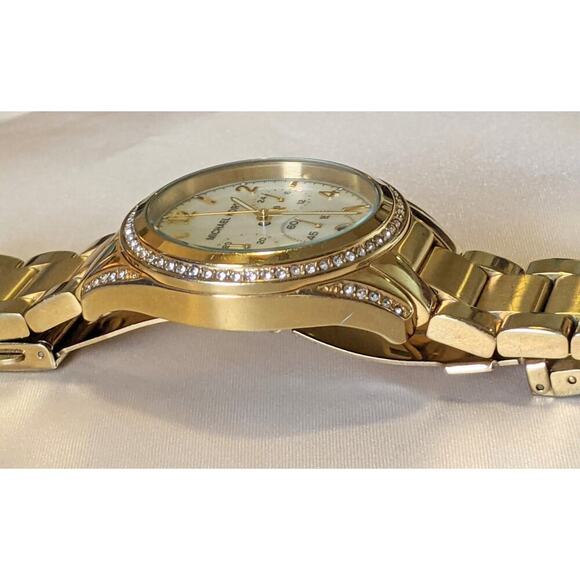 Michael Kors MK5521 Blair Womens Quartz Watch Gold Tone Stainless Steel Crystals - Picture 7 of 14